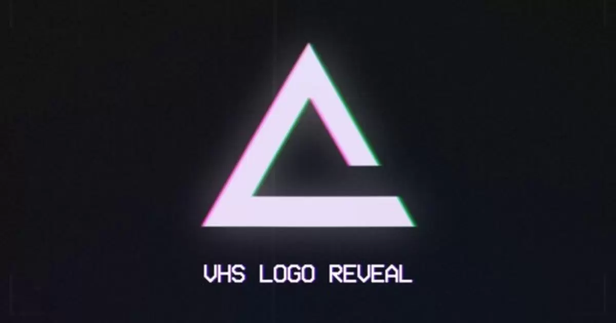 VHS徽标rgb色彩显示AE模版VHS Logo Reveal插图