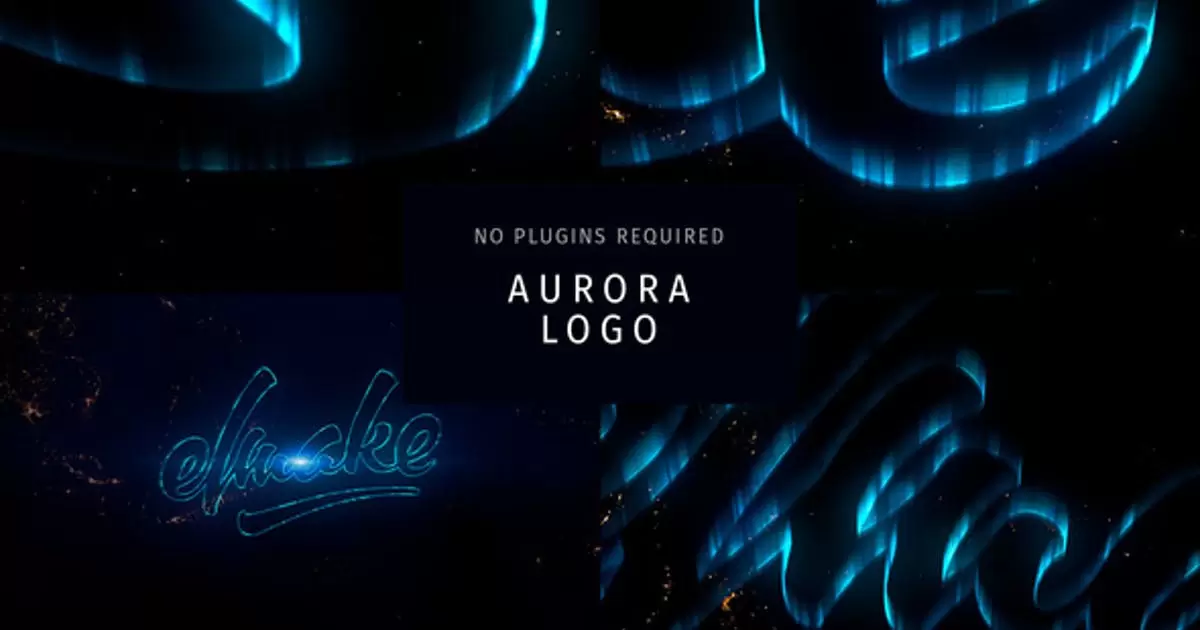 极光抽象艺术logo标志AE模版Aurora Logo插图