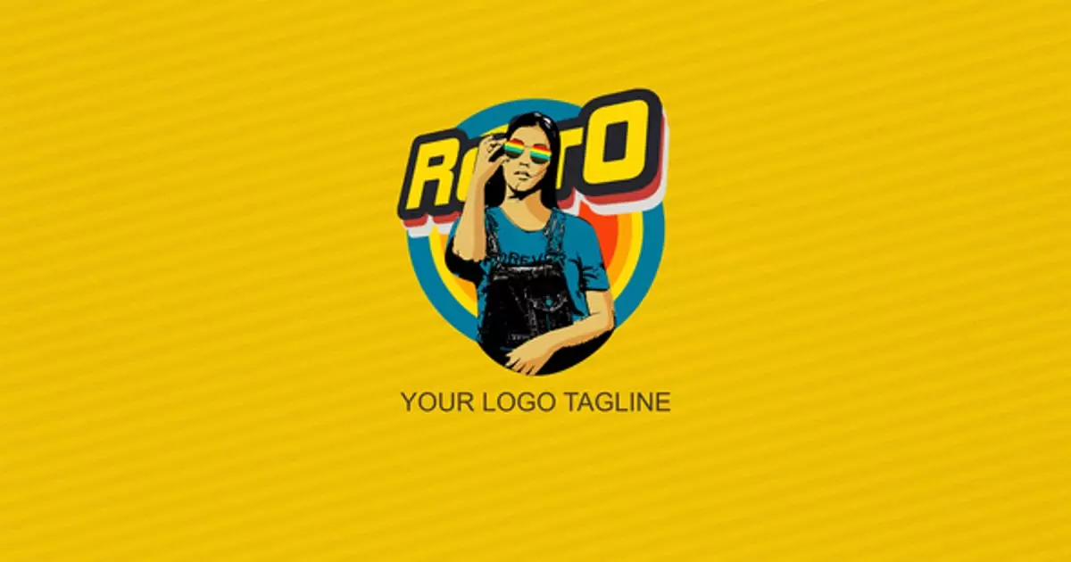 复古标志logo超级英雄显露AE模版Retro Logo Reveal插图