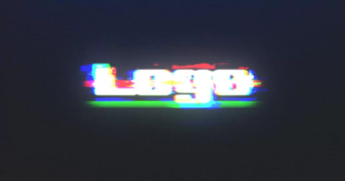 快速毛刺RGB标志揭示AE模版Fast Glitch RGB Logo Reveal插图