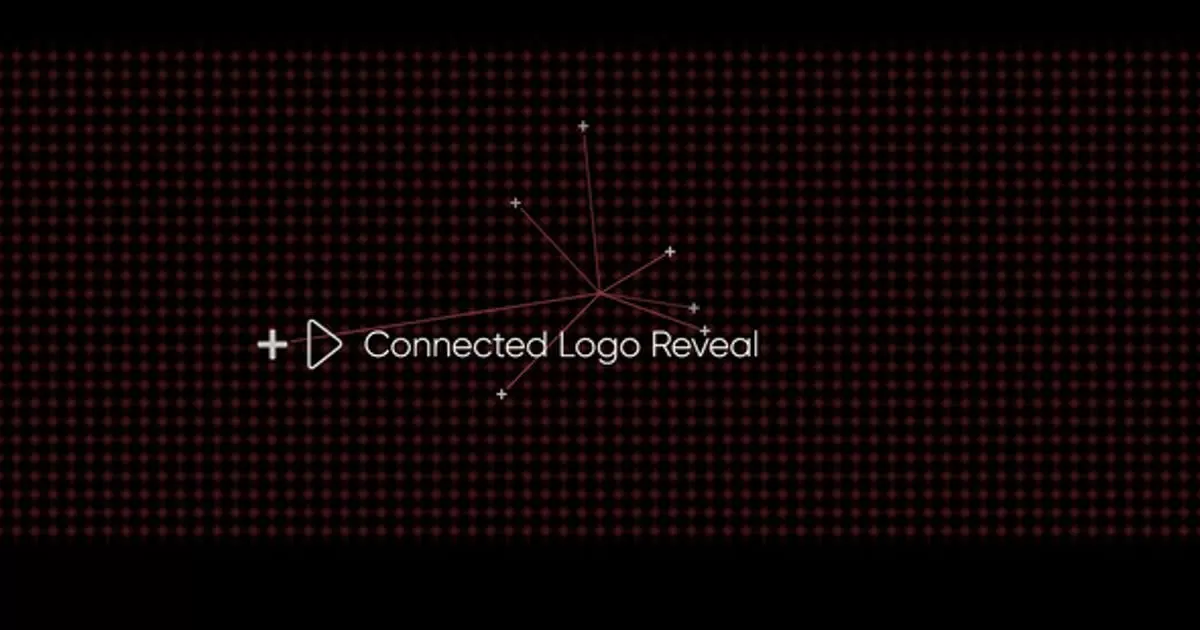 线条网络连接标志显示AE模版Connected Logo Reveal插图