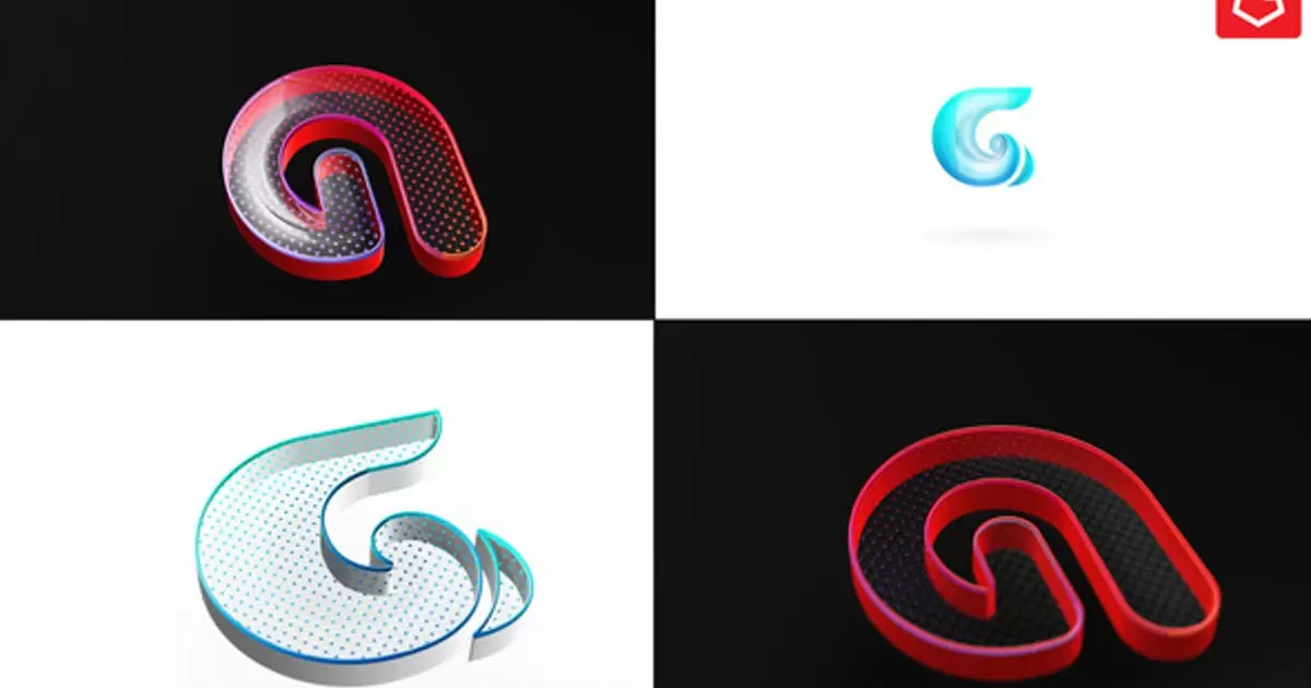 简单的3D徽标logo显示AE模版Simple 3D Logo Reveal插图