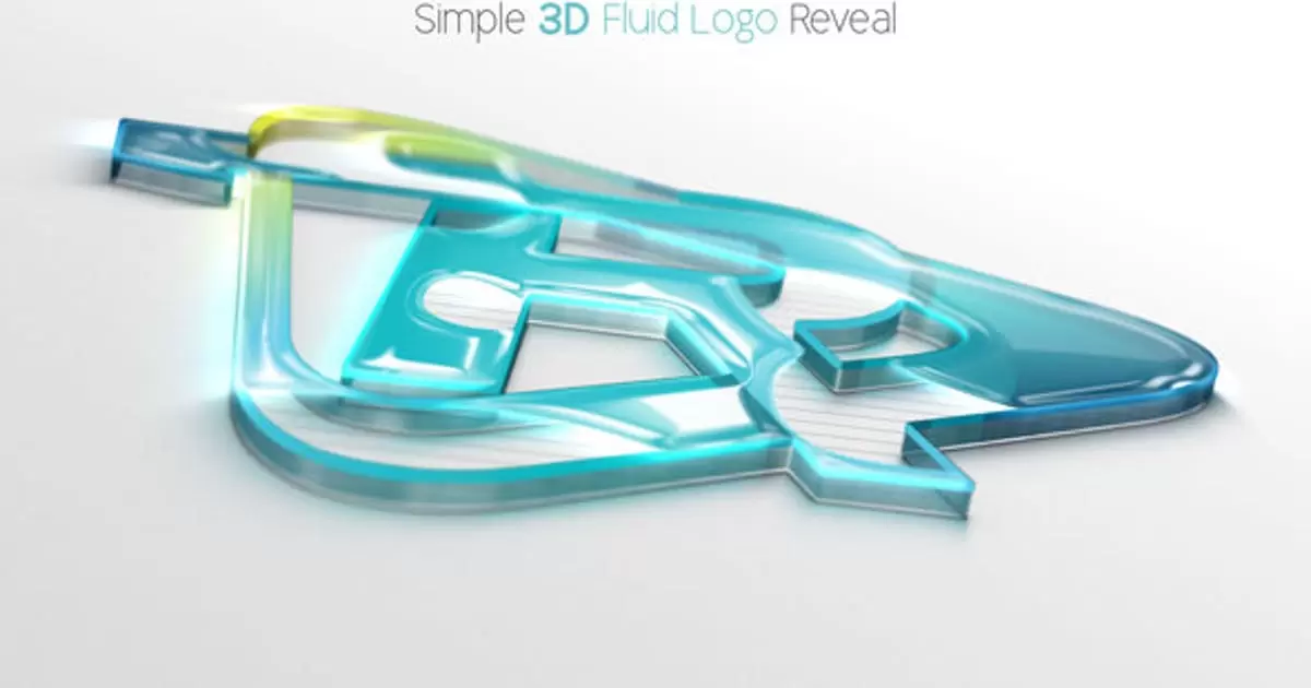 简单的3D流体液体标志揭示AE模版Simple 3D Fluid Logo Reveal