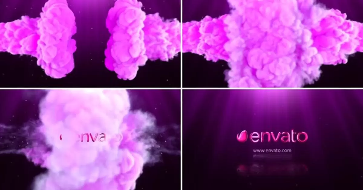 节日烟雾碰撞logo标志揭示AE模版Festival Smoke Logo Reveal插图