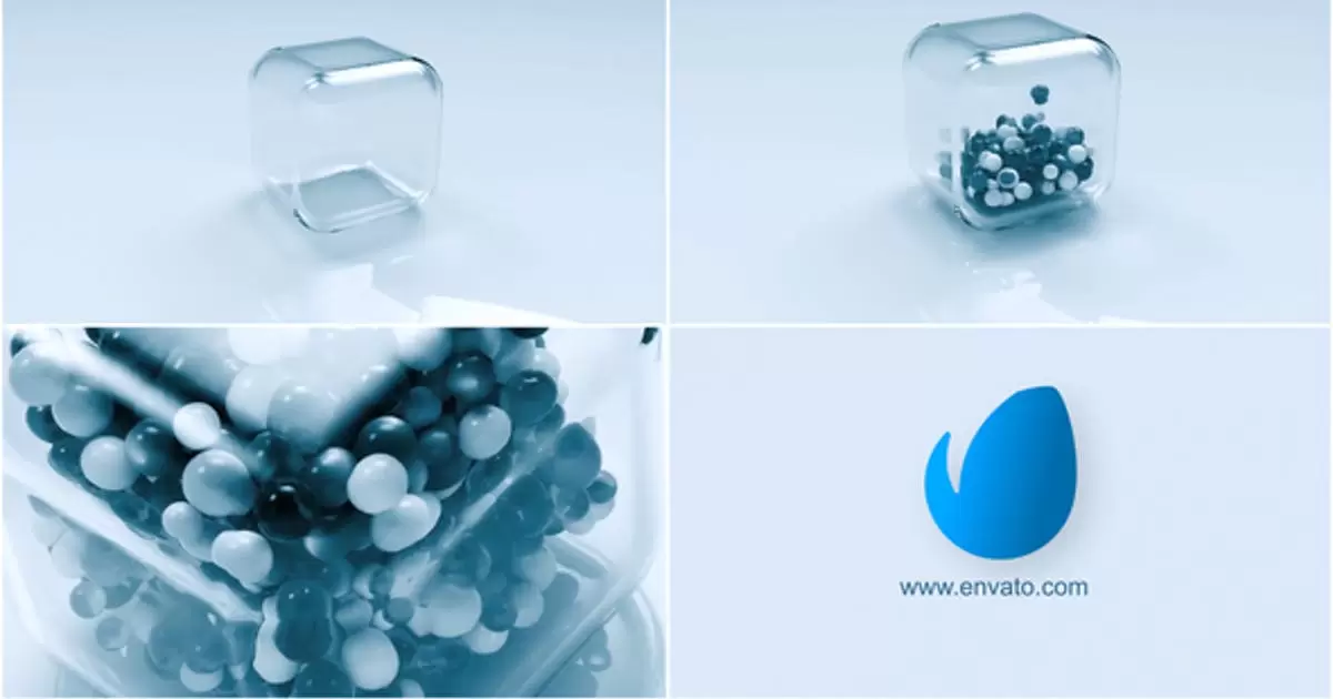 动态小球三维logo标志揭示AE模版Dynamic Balls Logo Reveal插图