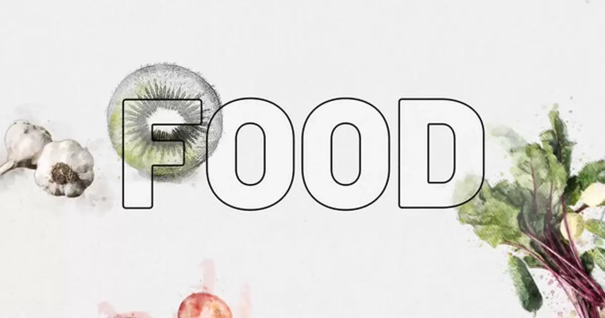 素食生鲜食品宣传logo标志AE模版Vegetarian Fresh Food Logo插图
