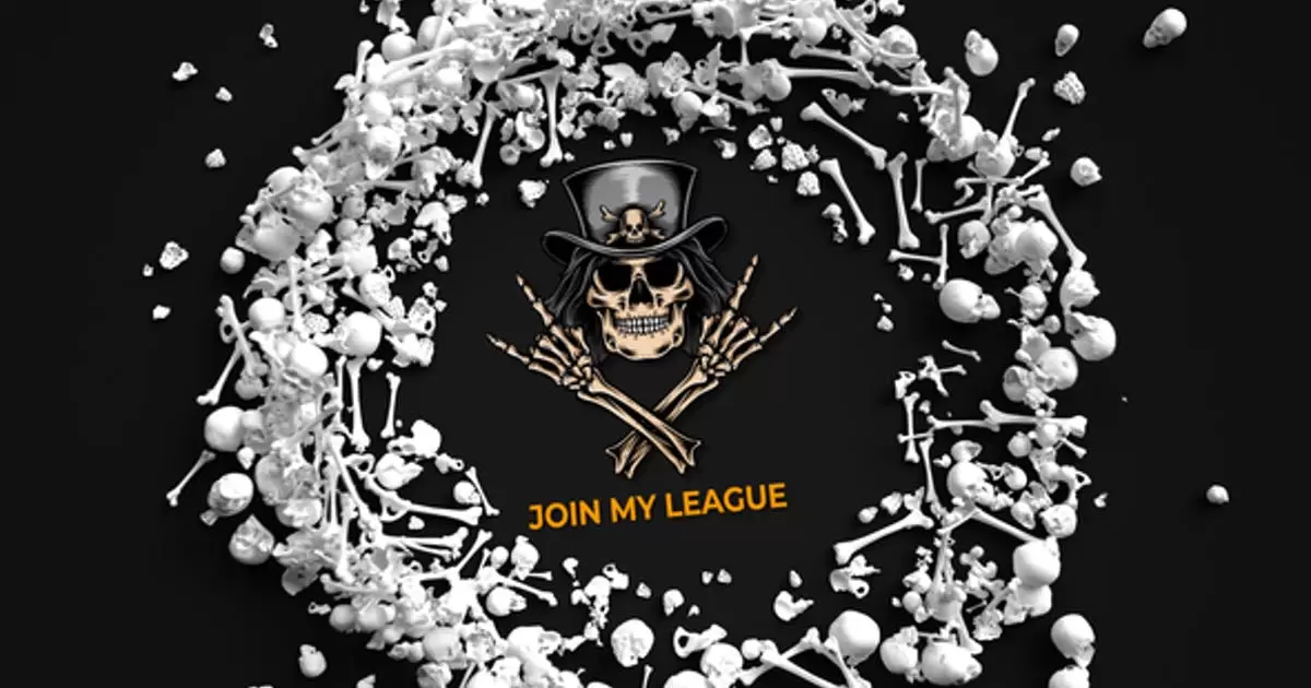 骨头骷髅头创意logo标志揭示AE模版Bones Logo Reveal插图