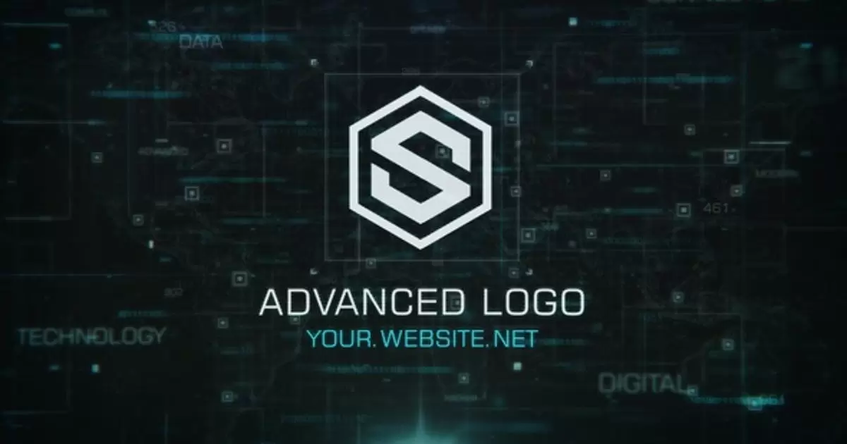 先进技术高科技logo标志AE模版Advanced Tech Logo插图