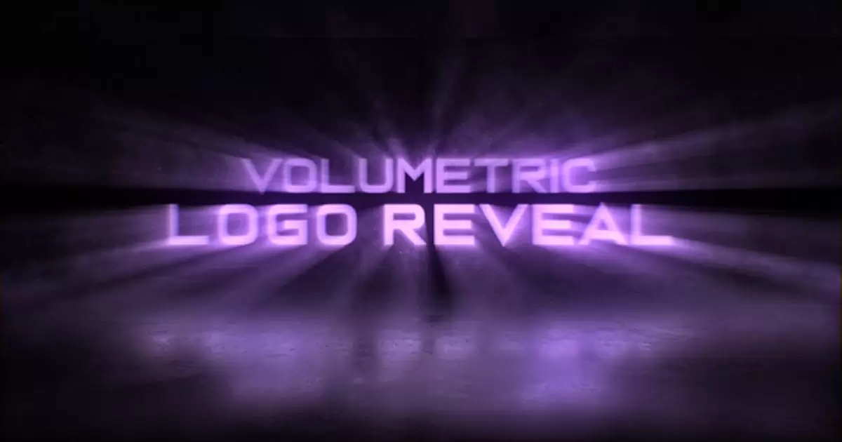 光效放射logo标志显示AE模版Volumetric Logo Reveal插图