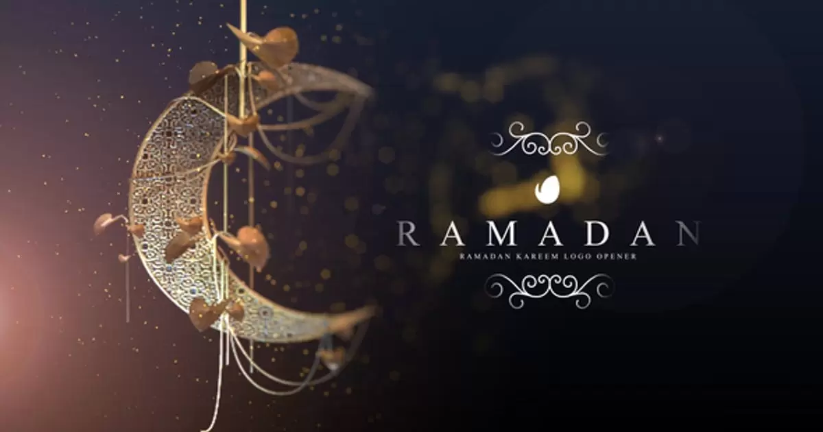 斋月片头伊斯兰logo标志开启器AE模版Ramadan Logo Opener插图