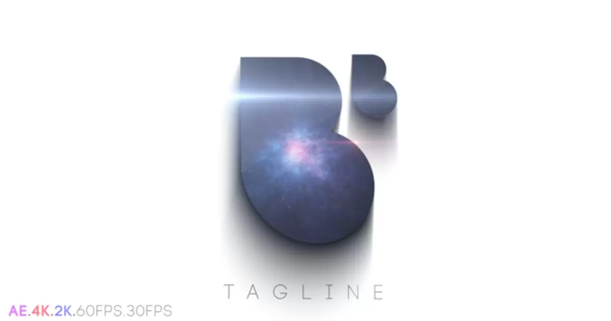 黑暗隧道宇宙logo标志AE模版Space Clean Logo插图