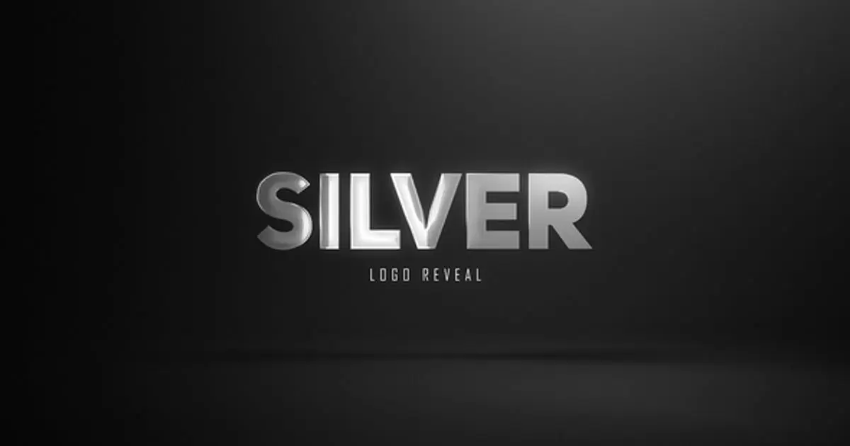 银色金属logo标志显示 (3个版本)AE模版Silver Logo Reveal (3 versions)插图