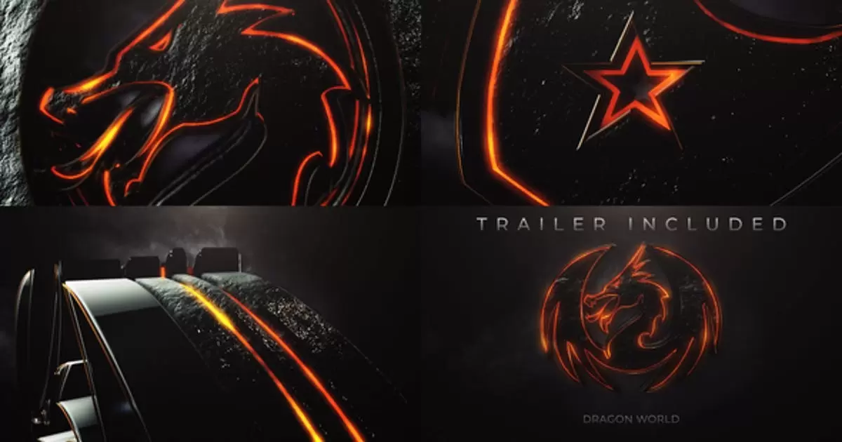 黑暗史诗标志logo和预告片AE模版Dark Epic Logo Reveal And Trailer插图