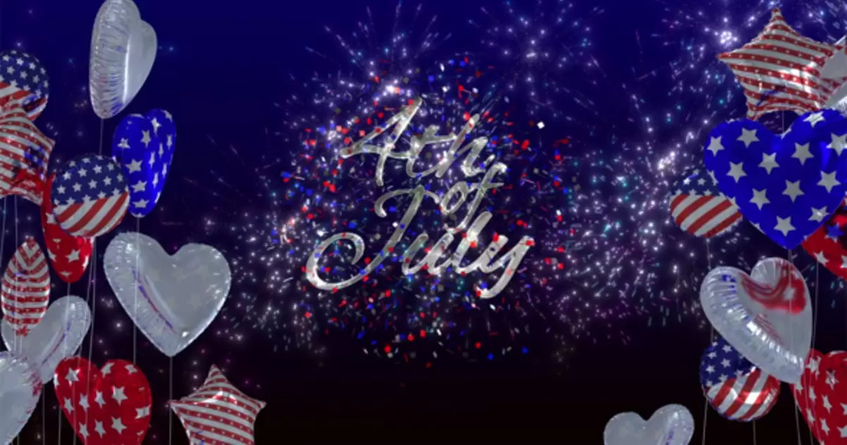 美国梦logo起球标志揭示AE模版Fourth of July Logo Reveal插图