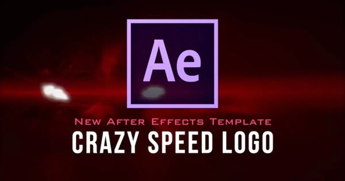 疯狂速度粒子碰撞logo标志AE模版Crazy Speed Logo插图