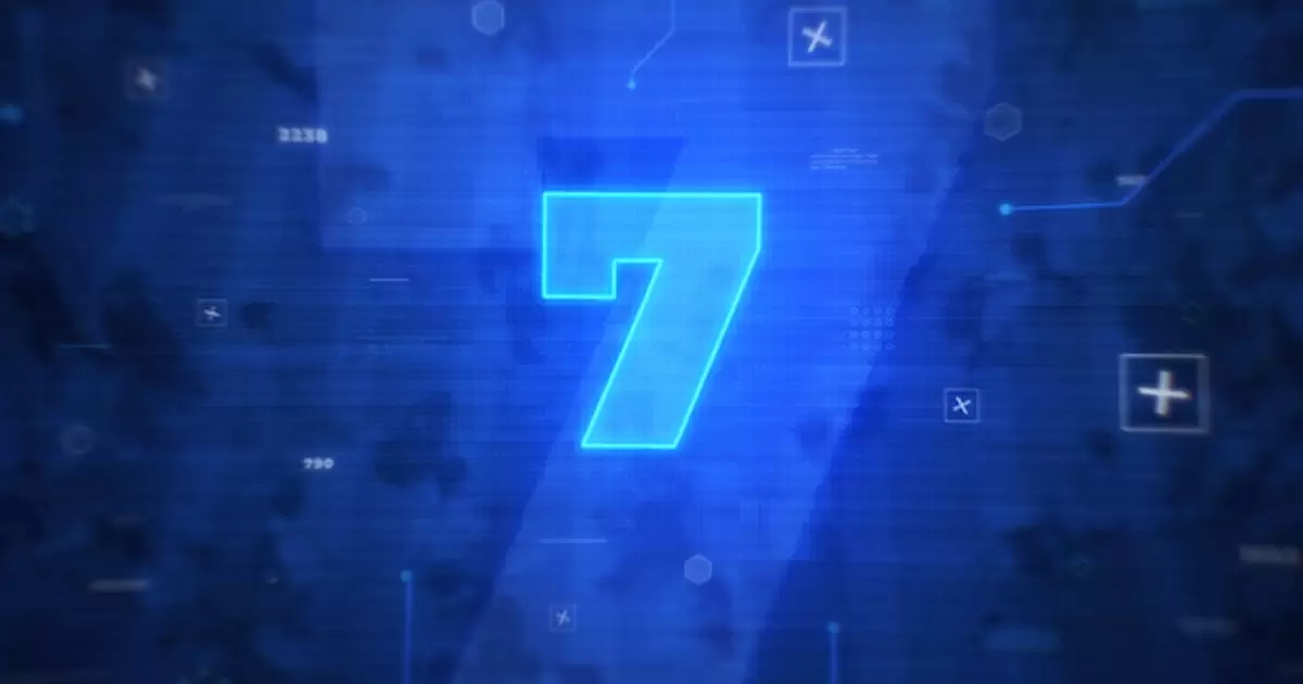 数字倒计时蓝色科技感介绍AE模版Digital Countdown Intro插图