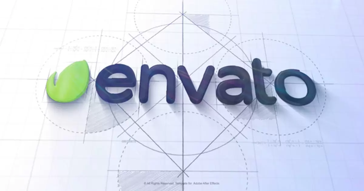 建筑师素描绘图logo标志AE模版Architect Sketch Logo插图
