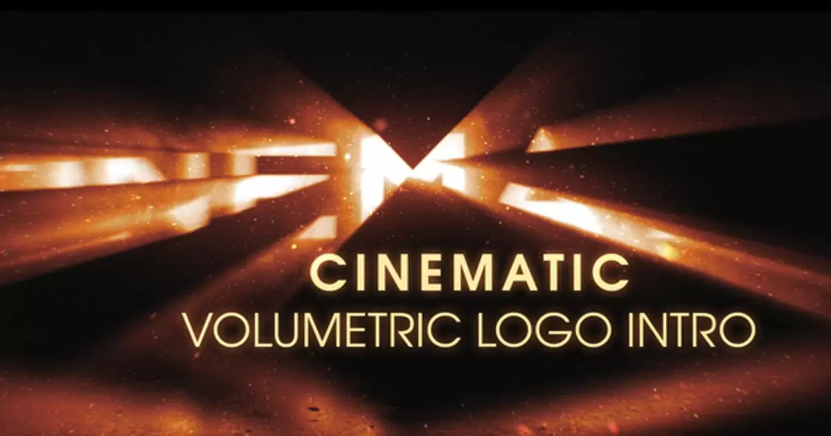 电影光线透过logo标志介绍AE模版Cinematic Volumetric Logo Intro插图