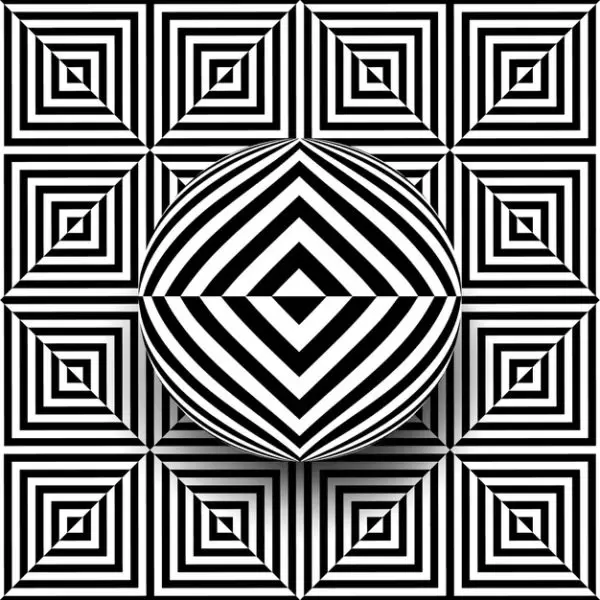 3D几何图形黑白视错觉背景矢量素材[ai,eps]免费下载