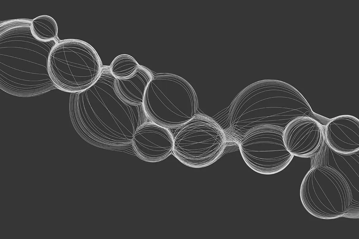 高端时尚抽象气泡线条波浪背景底纹矢量纹理集合-AI, EPS, JPG, PNG插图1