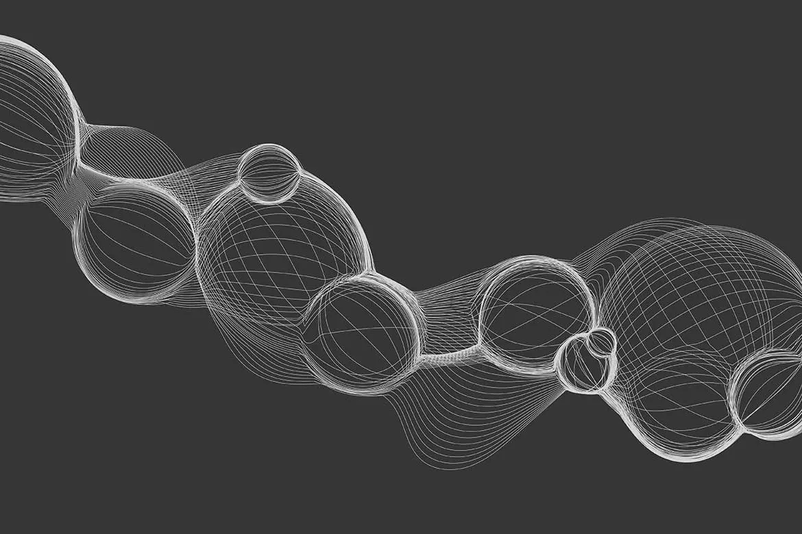 高端时尚抽象气泡线条波浪背景底纹矢量纹理集合-AI, EPS, JPG, PNG插图3