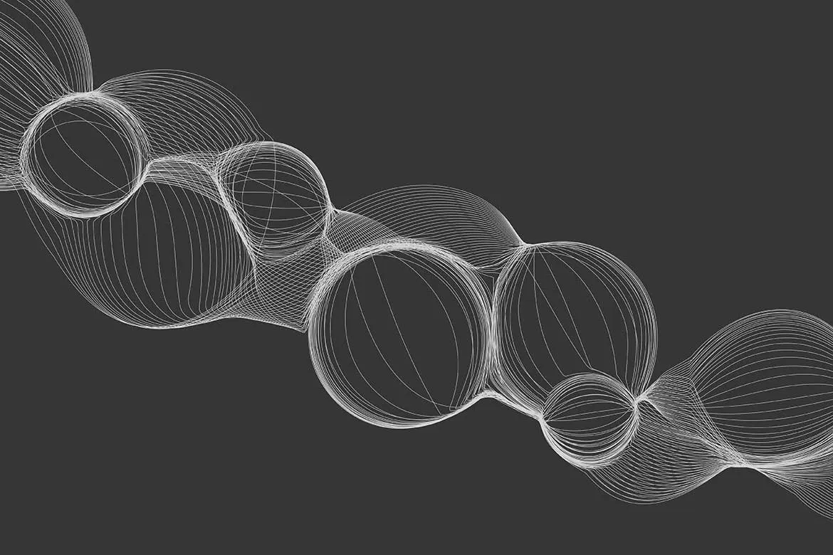 高端时尚抽象气泡线条波浪背景底纹矢量纹理集合-AI, EPS, JPG, PNG插图4