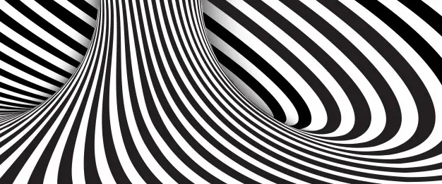 抽象黑白波浪条纹视错觉矢量背景[eps]插图