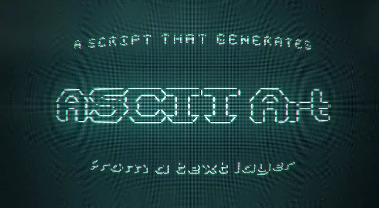 AE脚本-ASCII Generator(将文字图层变成复古编码特效) V1.3 英文版插图