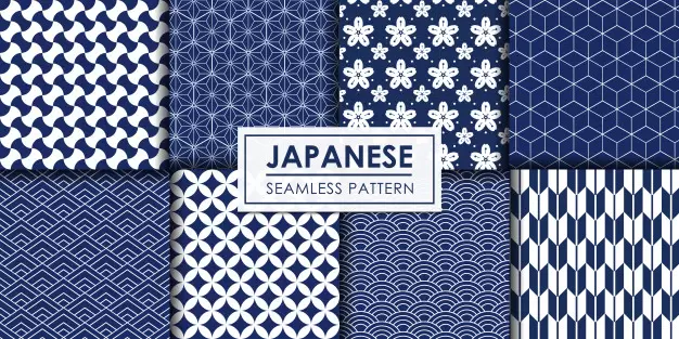 日本风装饰壁纸无缝图案系列矢量素材 [eps]插图