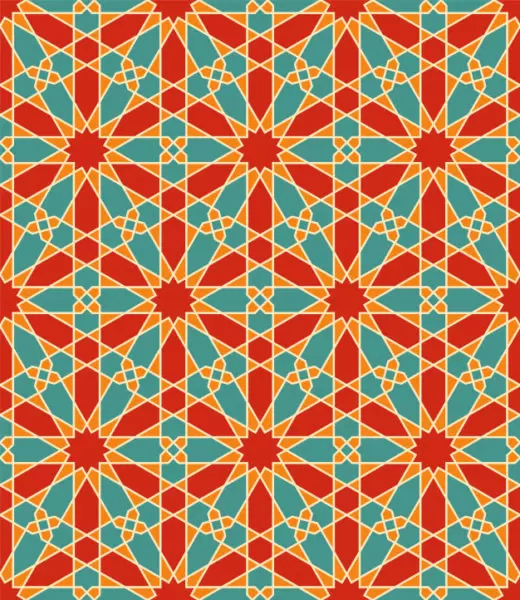 阿拉伯几何装饰无缝图案背景 [eps]免费下载