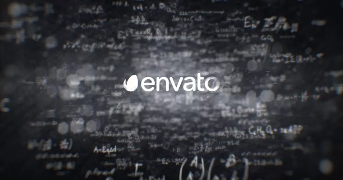 科学数学科研黑板符号片头logo标志AE视频模版Science Logo插图