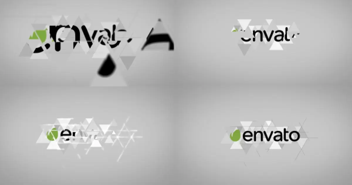 三角形徽标显示AE视频模版Triangles Logo Reveal插图
