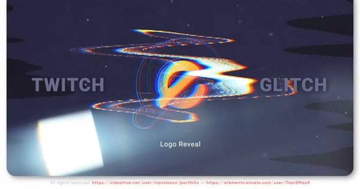 抽搐小故障标志logo揭示AE视频模版Twitch Glitch Logo Reveal插图