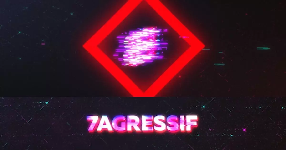 赛博朋克故障标志揭示AE视频模版Cyberpunk Glitch Logo Reveal