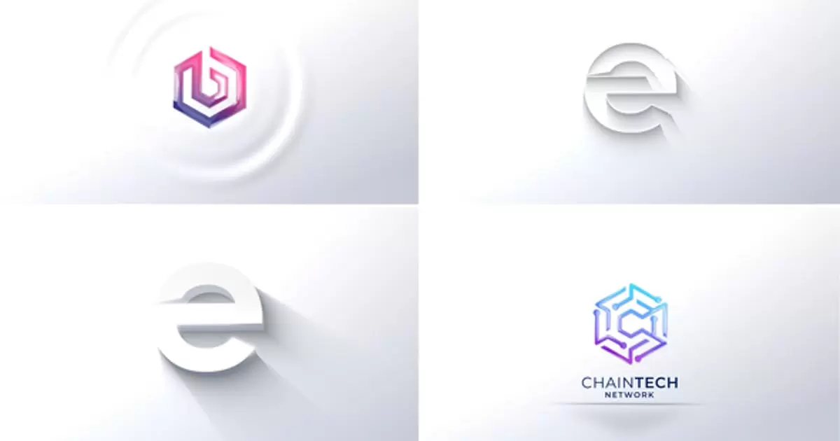 简单白色动画标志AE视频模版Simple Logo插图
