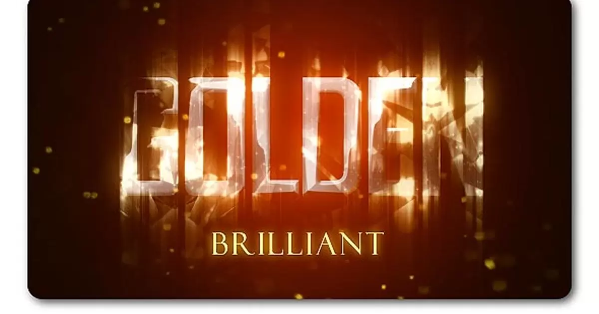 金色辉煌标志揭晓AE视频模版Golden Brilliant Logo Reveal插图