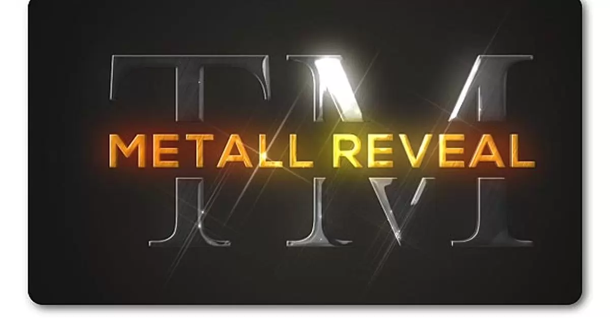 明亮的金属徽标显示AE视频模版Bright Metallic Logo Reveal插图