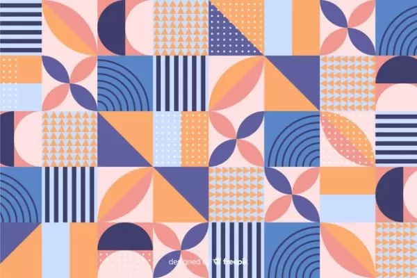 多彩几何形状马赛克背景矢量素材[ai,eps]免费下载