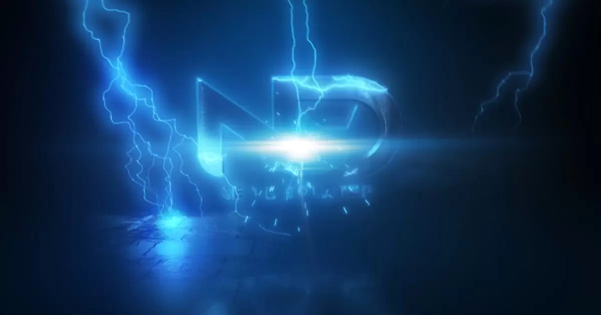 闪电雷击标志AE视频模版Flash Lightning Logo插图