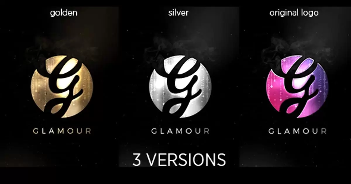 魅力发光logo标志AE视频模版GLAMOUR插图