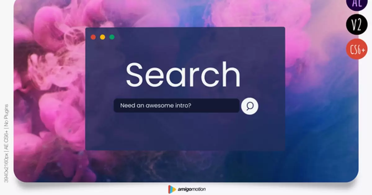 搜索网页logo标志动画AE视频模版Search Intro | After Effects插图
