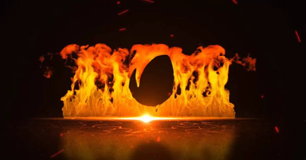 防火墙燃烧logo标志AE视频模版Fire Wall插图
