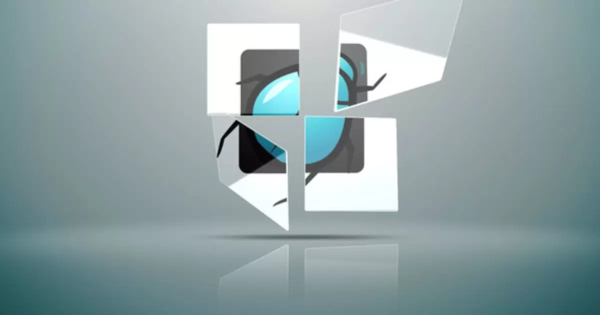 干净光滑的标志拼图玻璃AE视频模版Clean Glossy Logo Sting插图