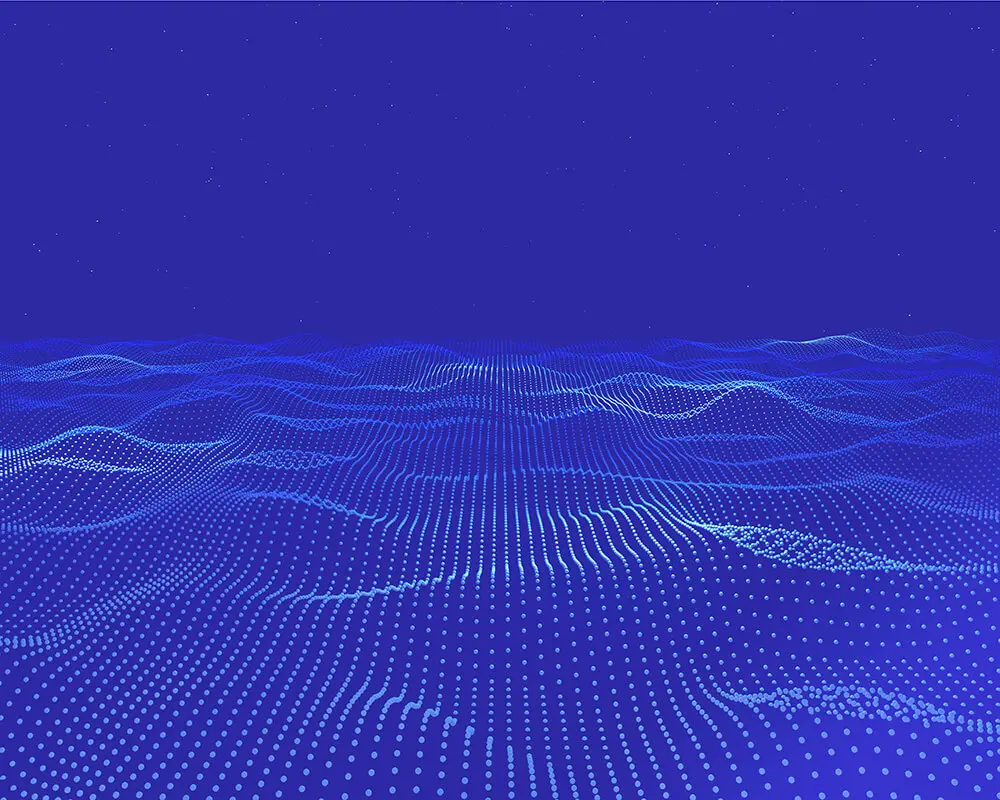 粒子波浪蓝色科技视觉背景图素材 (psd)插图