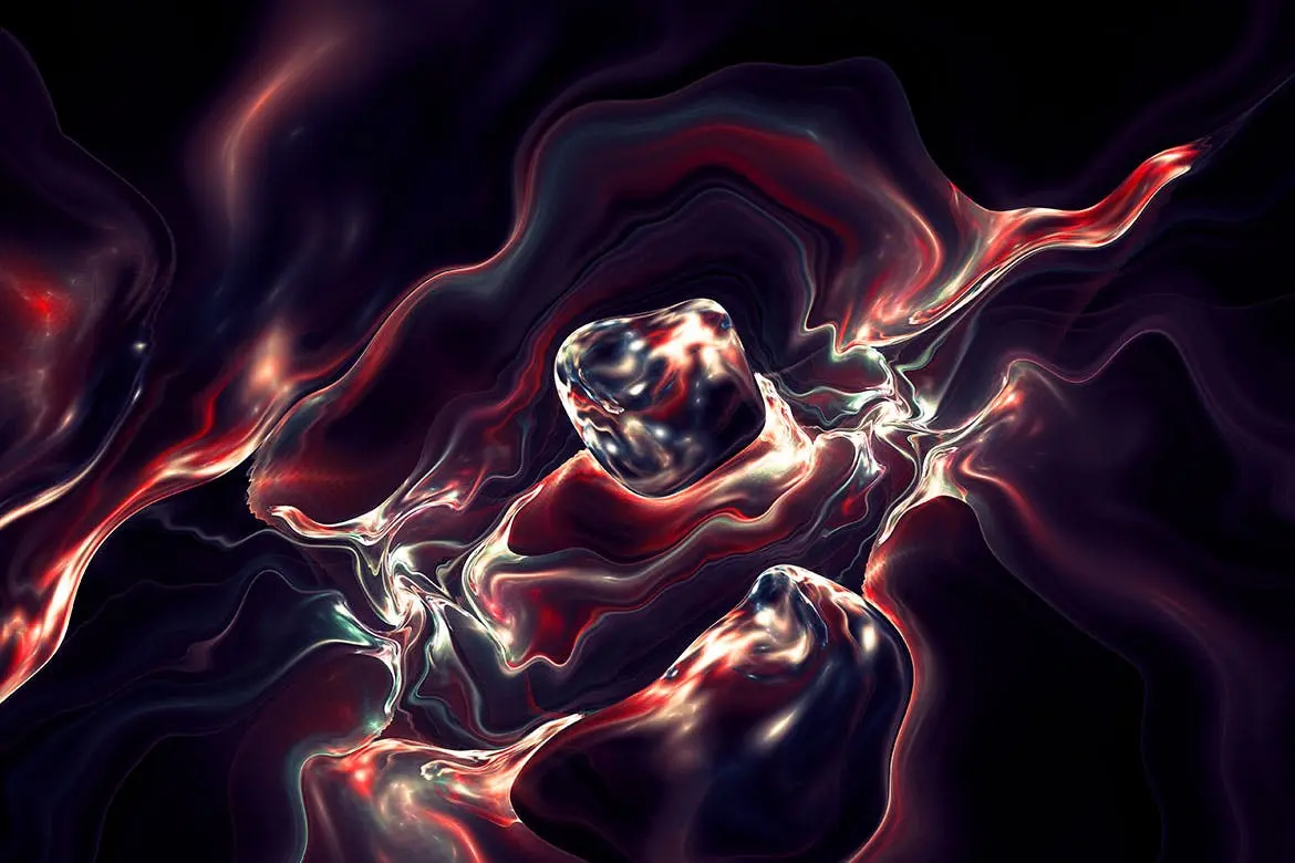 时尚高端抽象3D立体液体流体背景底纹纹理集合插图4