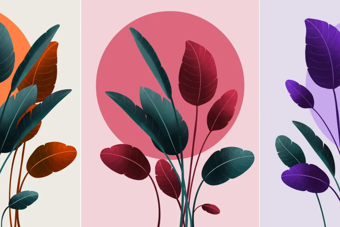 时尚高端优雅矢量海报花朵植物背景底纹纹理集合插图3