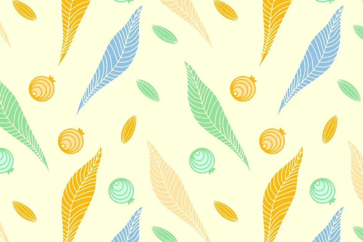 时尚高端优雅矢量植物树叶背景底纹纹理集合插图5