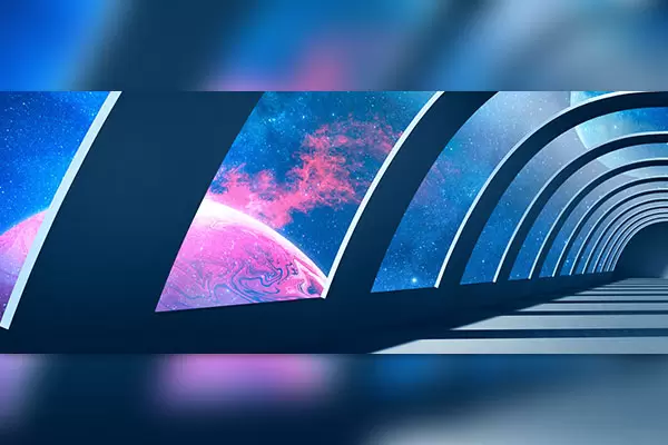 星际空间隧道Banner图背景素材 (psd)免费下载