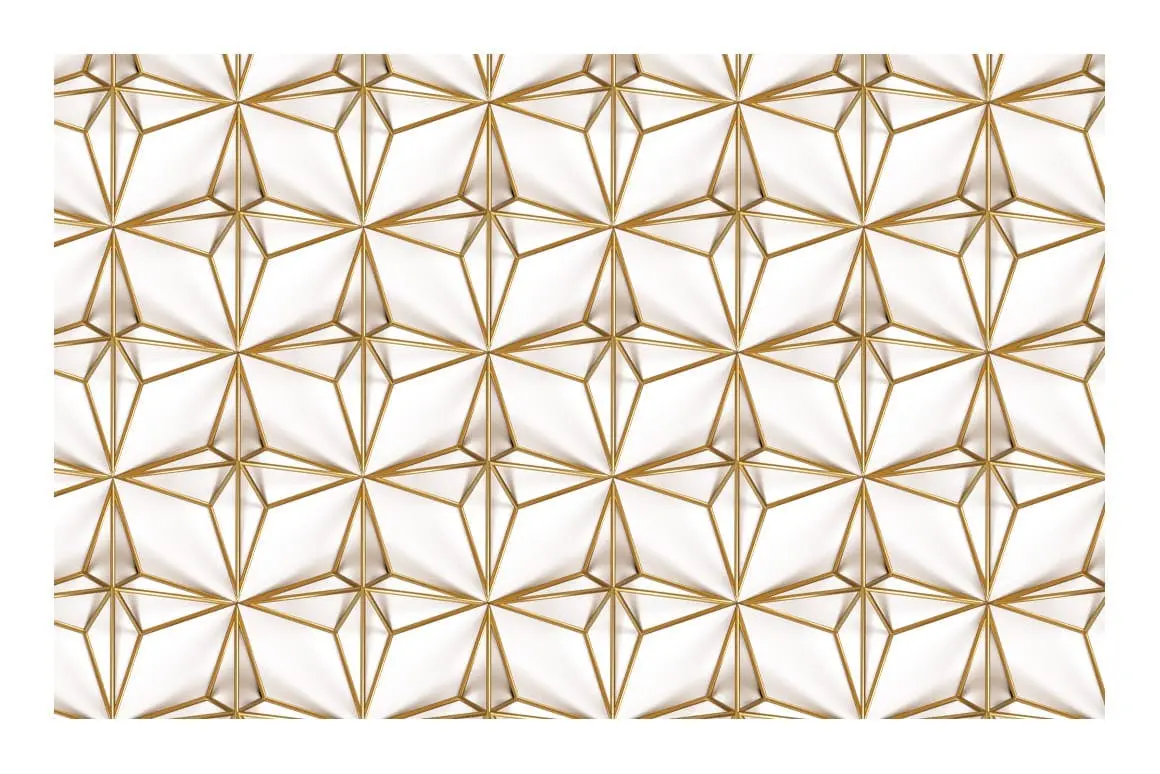 金色质感的3D立体四方连续几何图案背景底纹纹理集合-PSD插图4