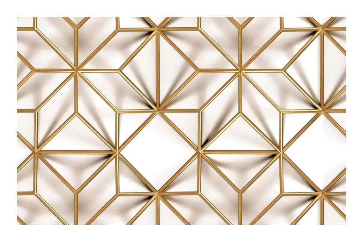金色质感的3D立体四方连续几何图案背景底纹纹理集合-PSD插图7